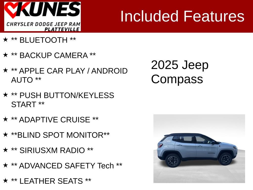 Used 2025 Jeep Compass Trailhawk video 2
