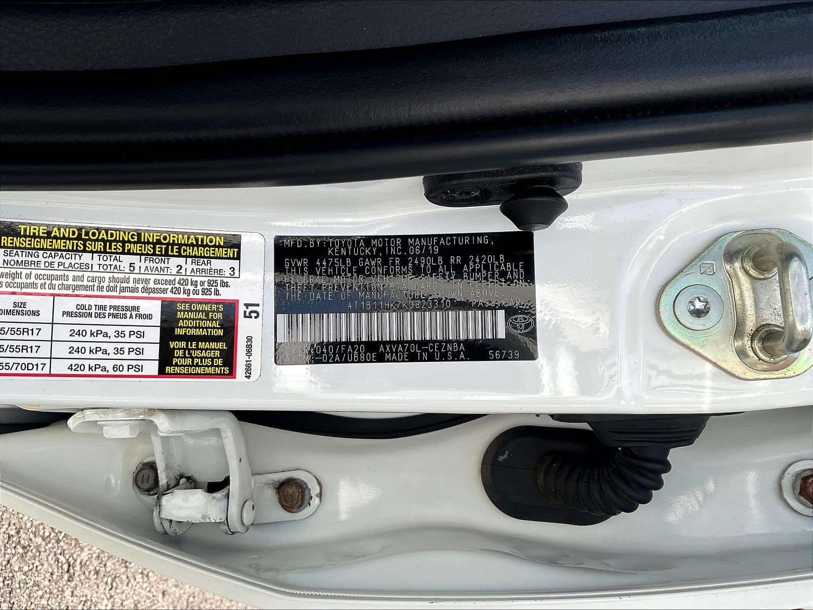 Used 2019 Toyota Camry LE FWD image 19
