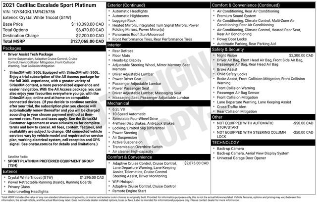 Used 2021 Cadillac Escalade Sport Platinum image 2