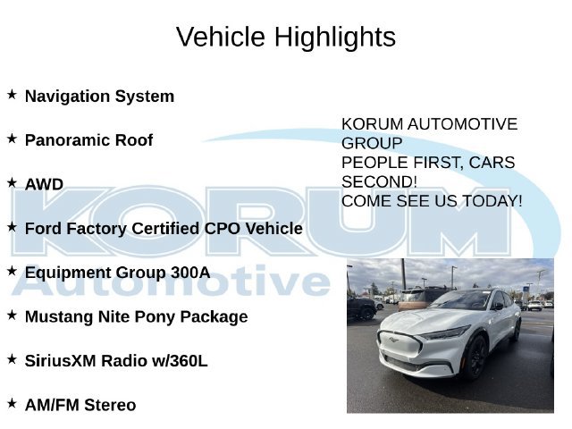 Certified 2023 Ford Mustang Mach-E Premium w/ Mustang Nite Pony Package AWD/4WD image 4