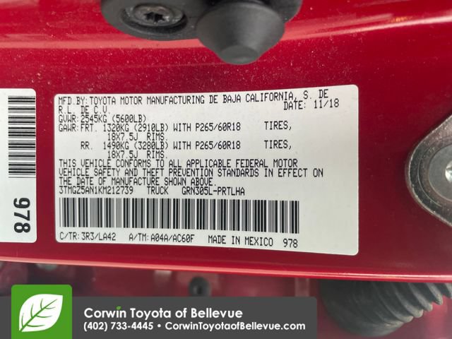 Used 2019 Toyota Tacoma Limited AWD/4WD image 37