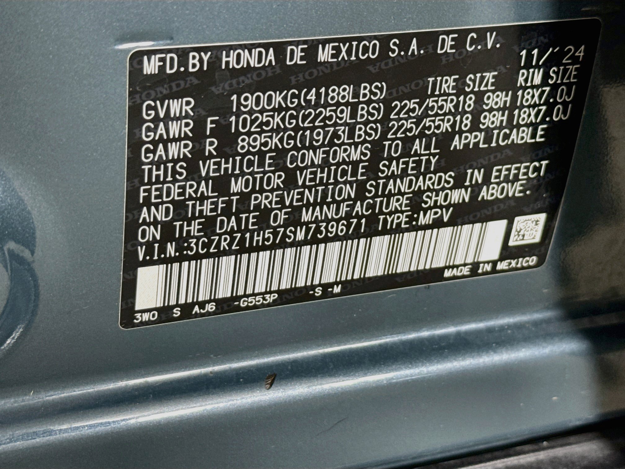 Certified 2025 Honda HR-V Sport image 37