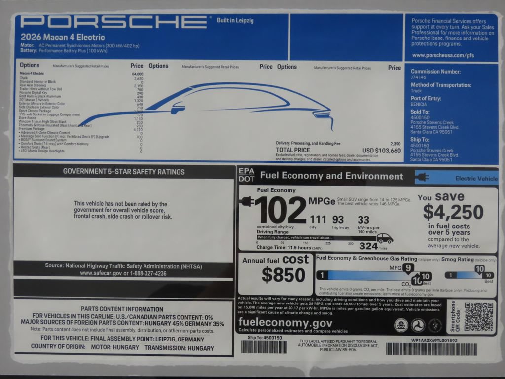 New 2026 Porsche Macan 4 Electric AWD/4WD image 16