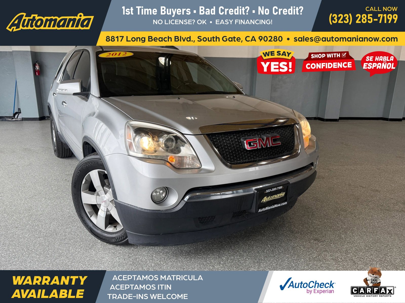 Used 2012 GMC Acadia SLT FWD image 1