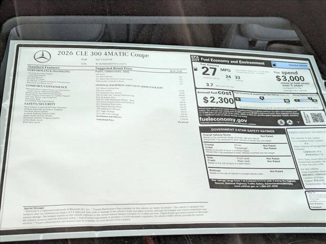 New 2026 Mercedes-Benz CLE 300 4MATIC Coupe image 18