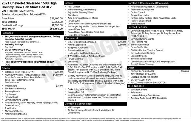 Used 2021 Chevrolet Silverado 1500 High Country AWD/4WD image 7