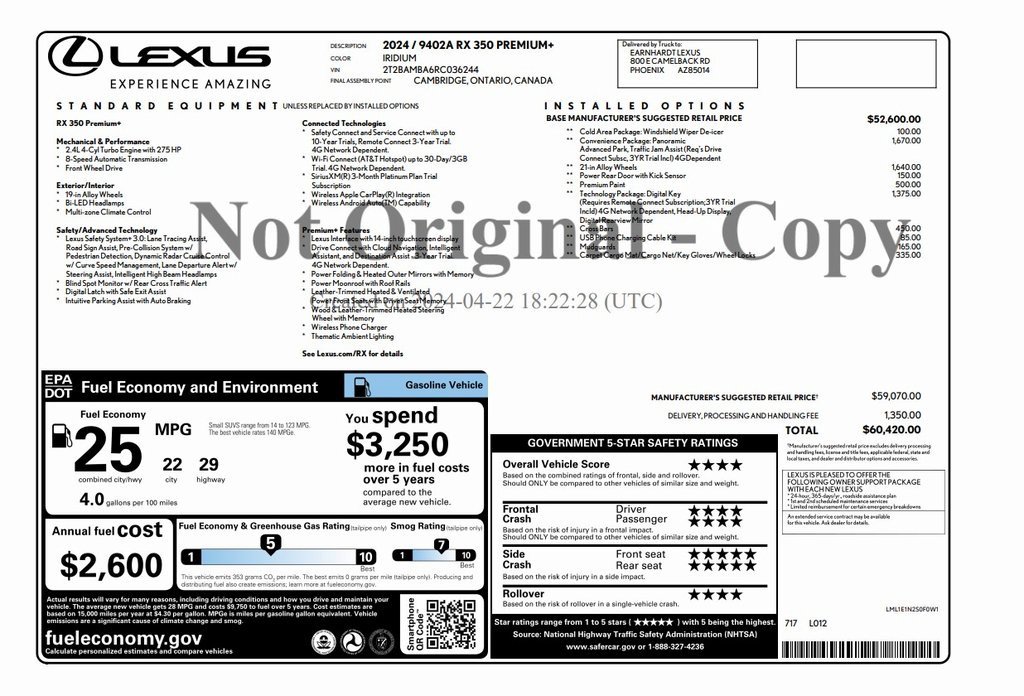 Used 2024 Lexus RX 350 Premium Plus image 4