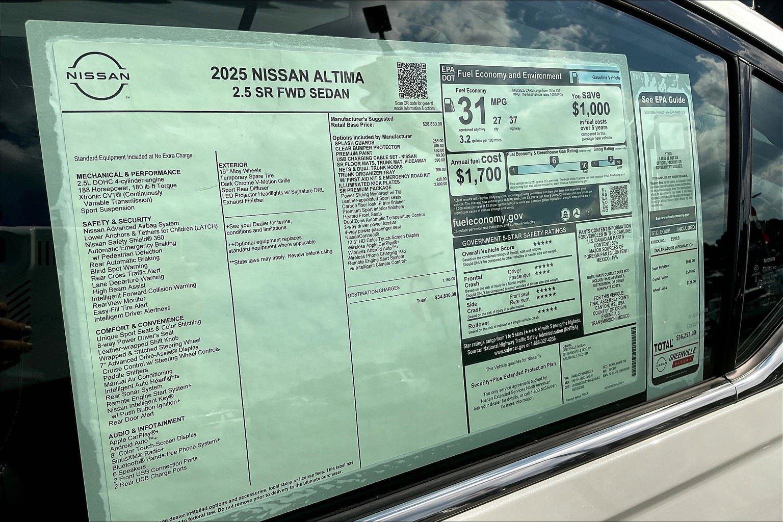 New 2025 Nissan Altima 2.5 SR image 14