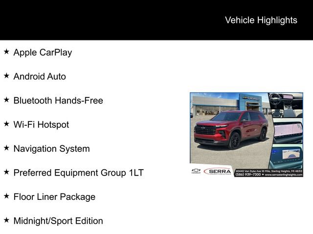 Certified 2025 Chevrolet Traverse LT w/ Midnight/Sport Edition FWD image 4