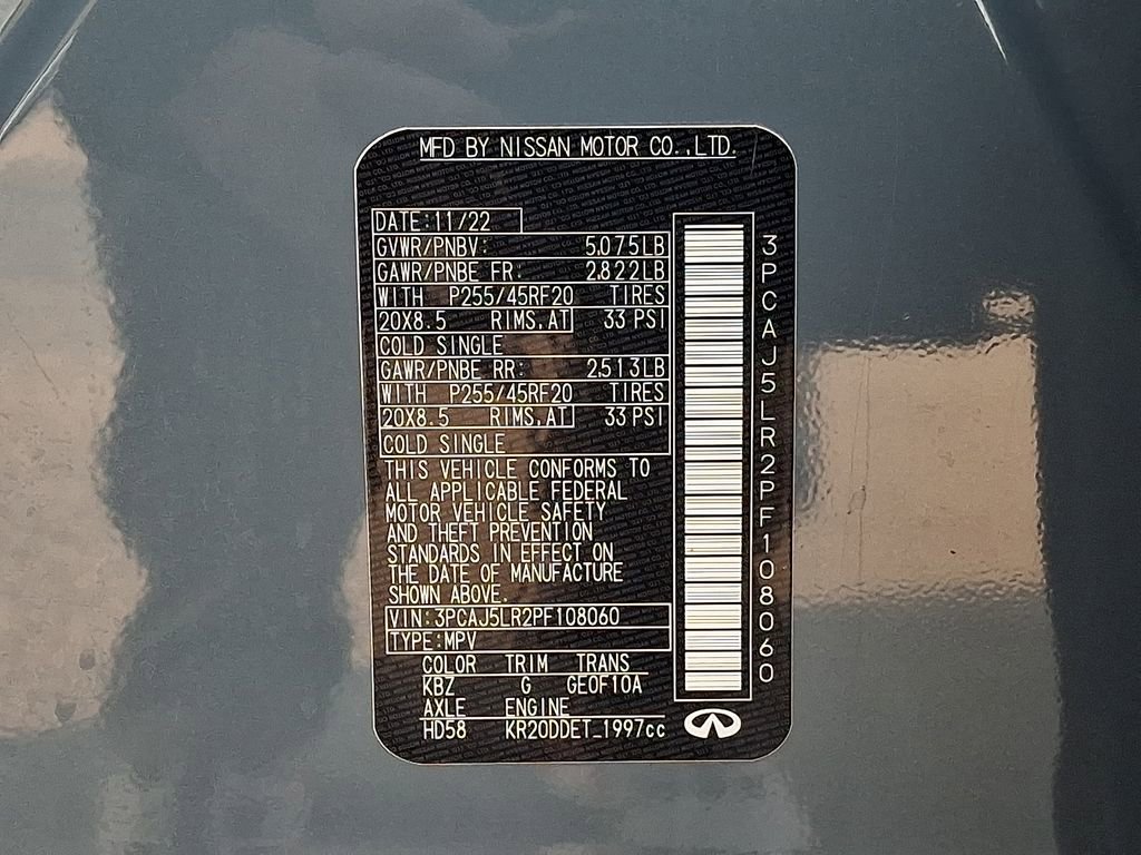 Used 2023 INFINITI QX55 Sensory w/ Lighting Package image 28