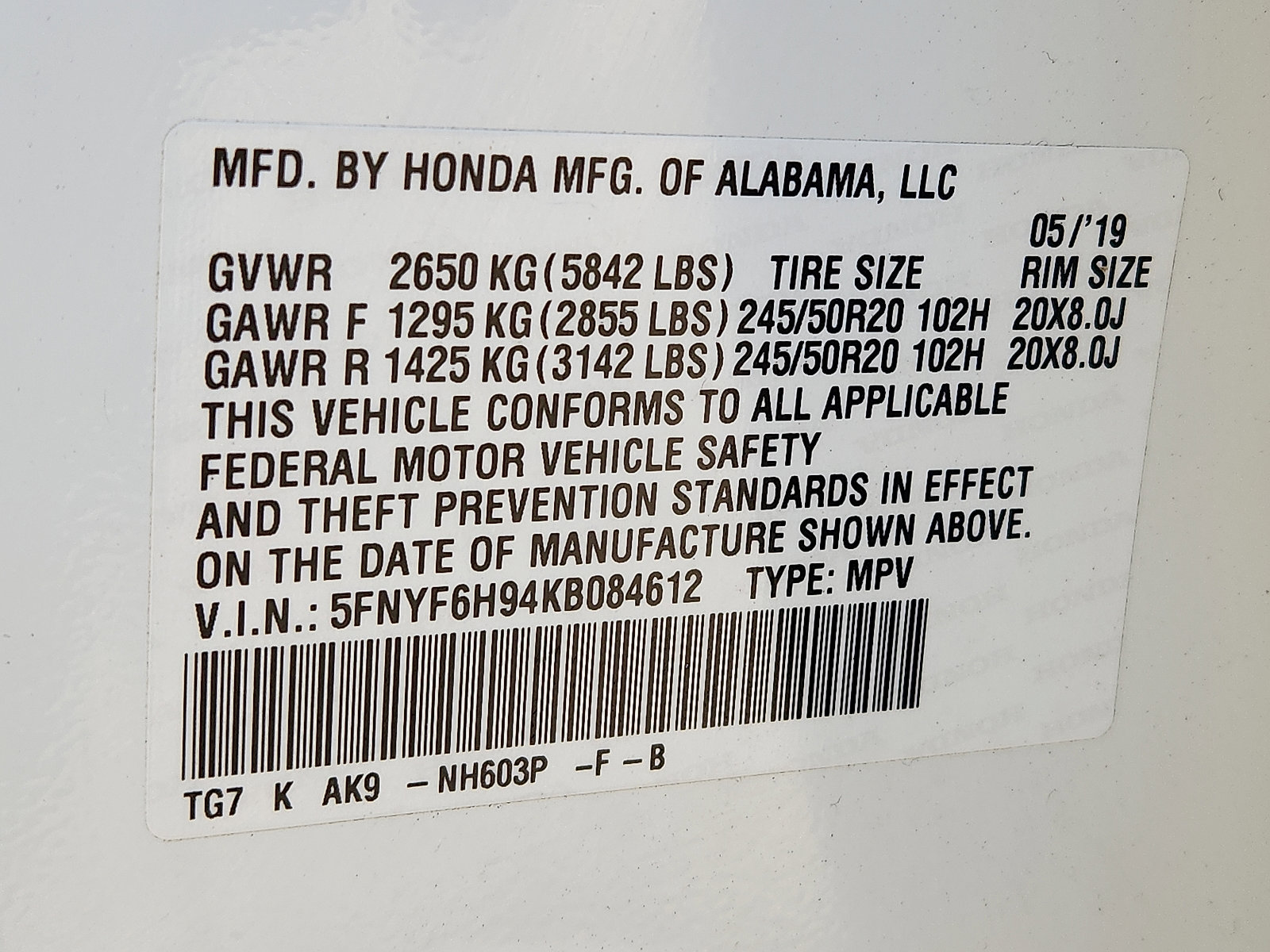 Used 2019 Honda Pilot Touring image 27