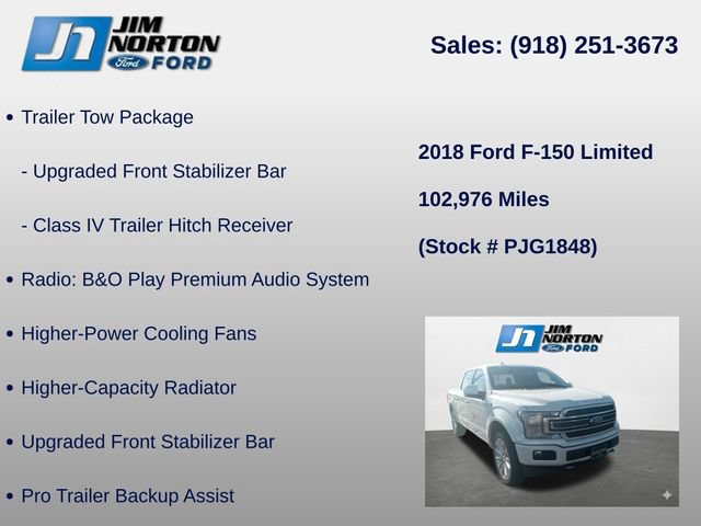 Used 2018 Ford F150 Limited w/ Trailer Tow Package AWD/4WD image 8