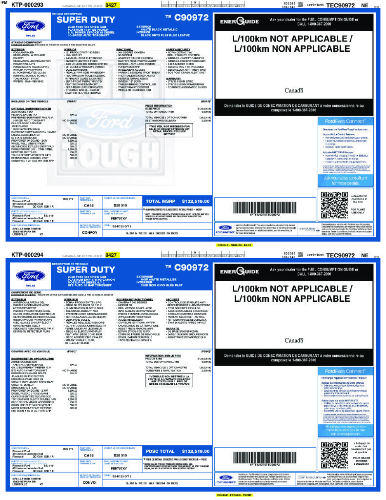 Used 2026 Ford F450 Platinum w/ FX4 Off-Road Package AWD/4WD image 34