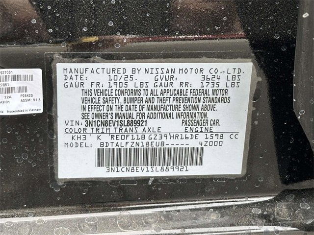 New 2025 Nissan Versa SV w/ Trunk Package image 25