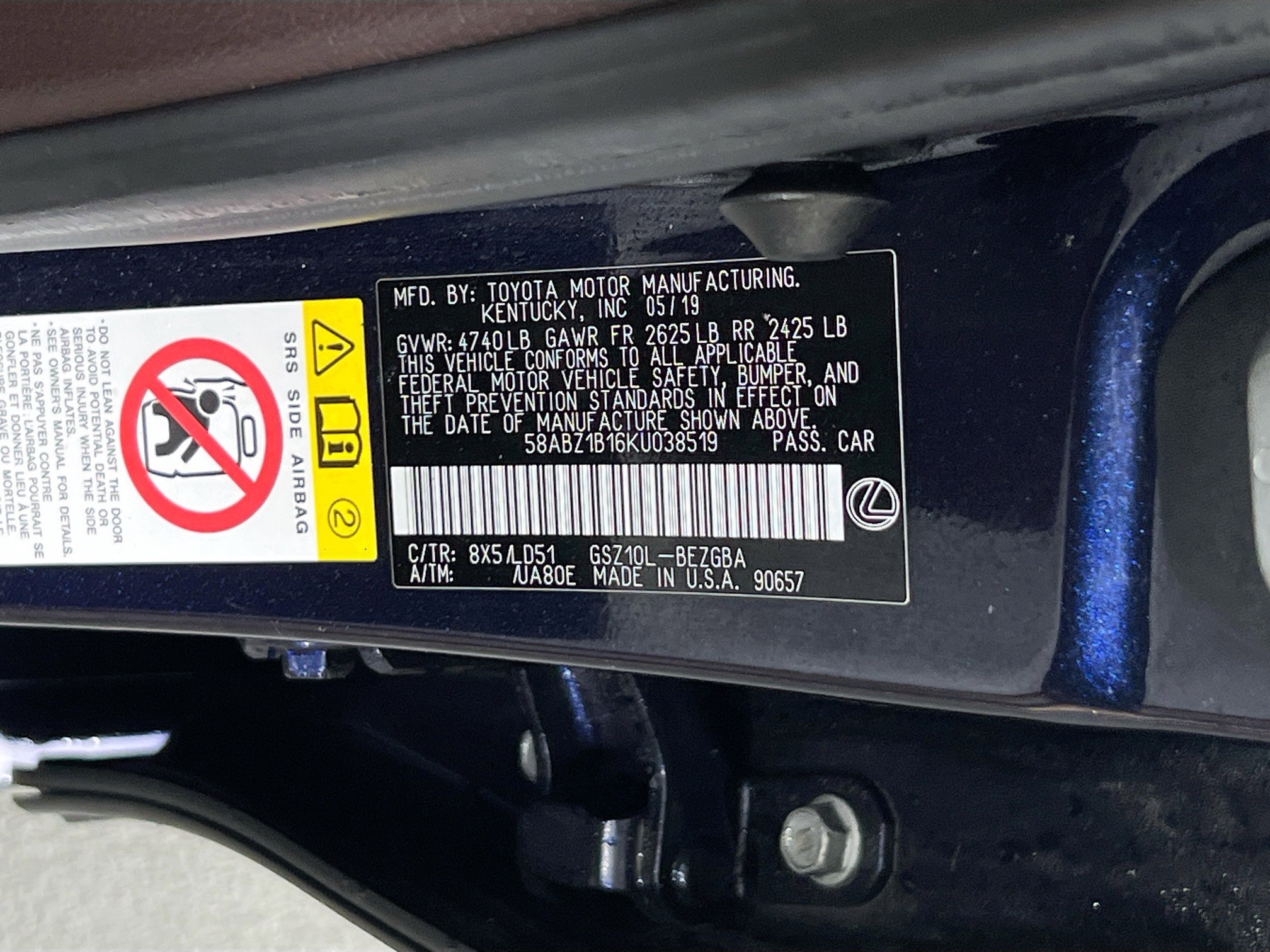 Used 2019 Lexus ES 350 w/ Premium Package image 31