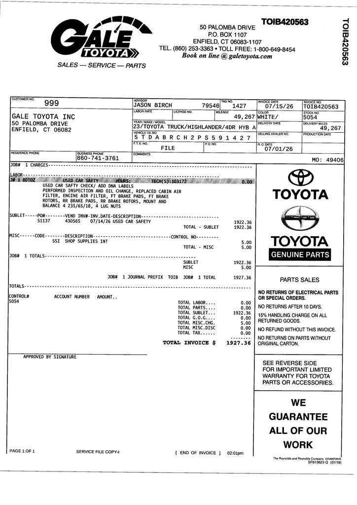 Used 2023 Toyota Highlander Bronze Edition AWD/4WD image 12