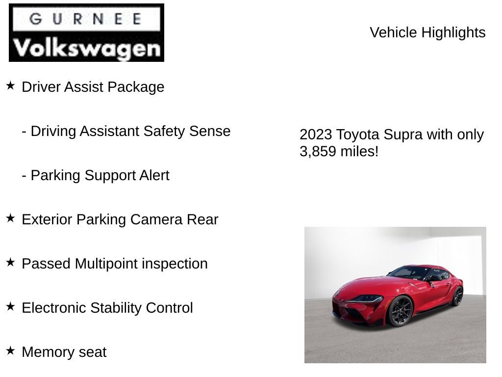 Used 2023 Toyota Supra Premium w/ Driver Assist Package RWD image 7