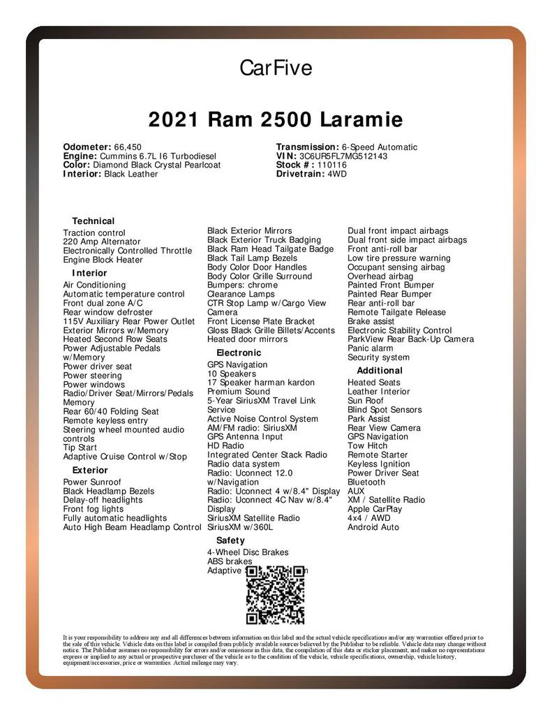 Used 2021 RAM 2500 Laramie image 33