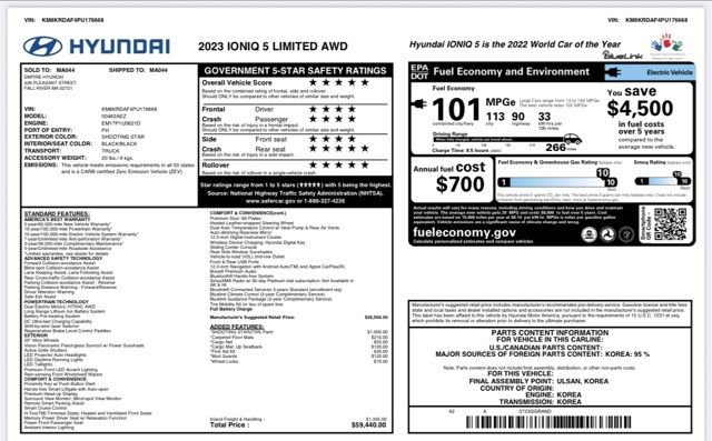 Used 2023 Hyundai Ioniq 5 Limited AWD/4WD image 20