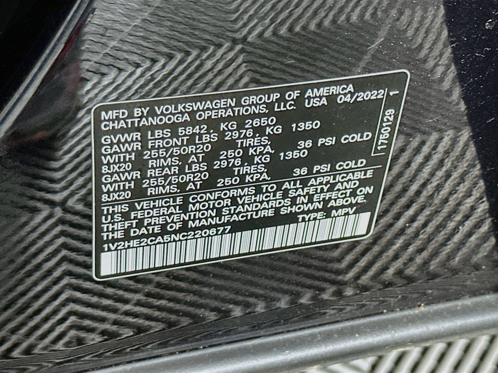 Used 2022 Volkswagen Atlas Cross Sport SE AWD/4WD image 32