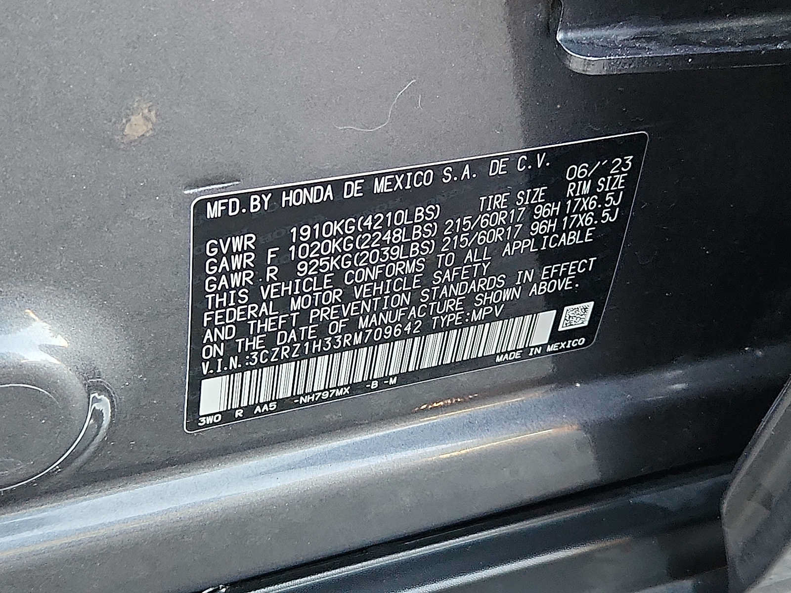 Certified 2024 Honda HR-V LX image 26