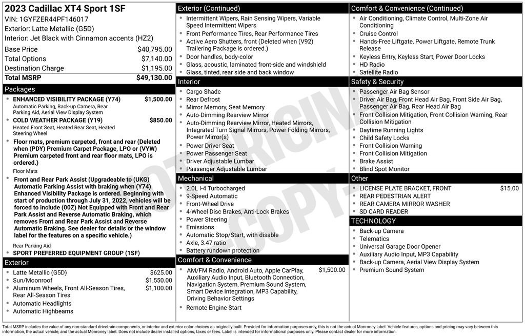 Used 2023 Cadillac XT4 Sport w/ Enhanced Visibility Package image 26