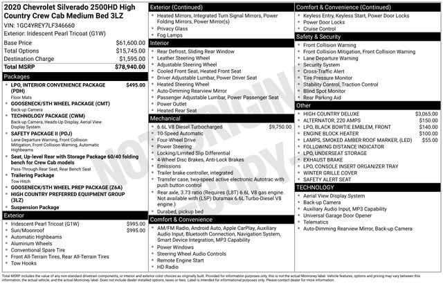 Used 2020 Chevrolet Silverado 2500 High Country AWD/4WD image 18
