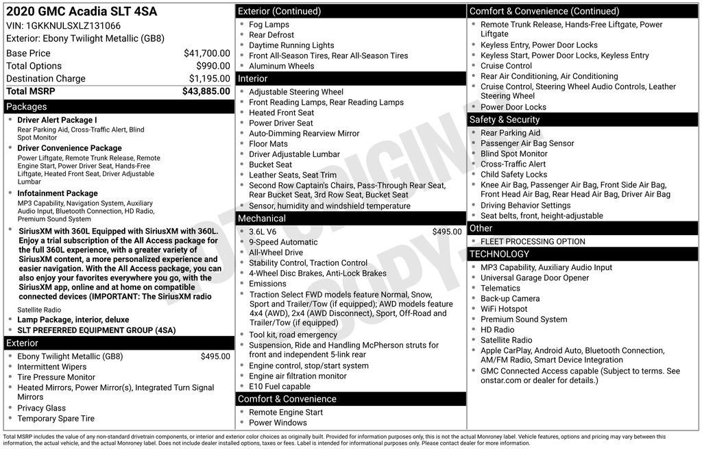 Used 2020 GMC Acadia SLT AWD/4WD image 6