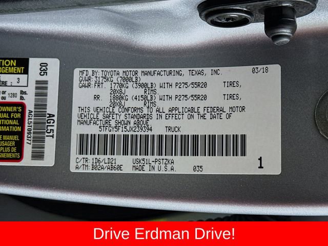 Certified 2018 Toyota Tundra 1794 Edition RWD image 32