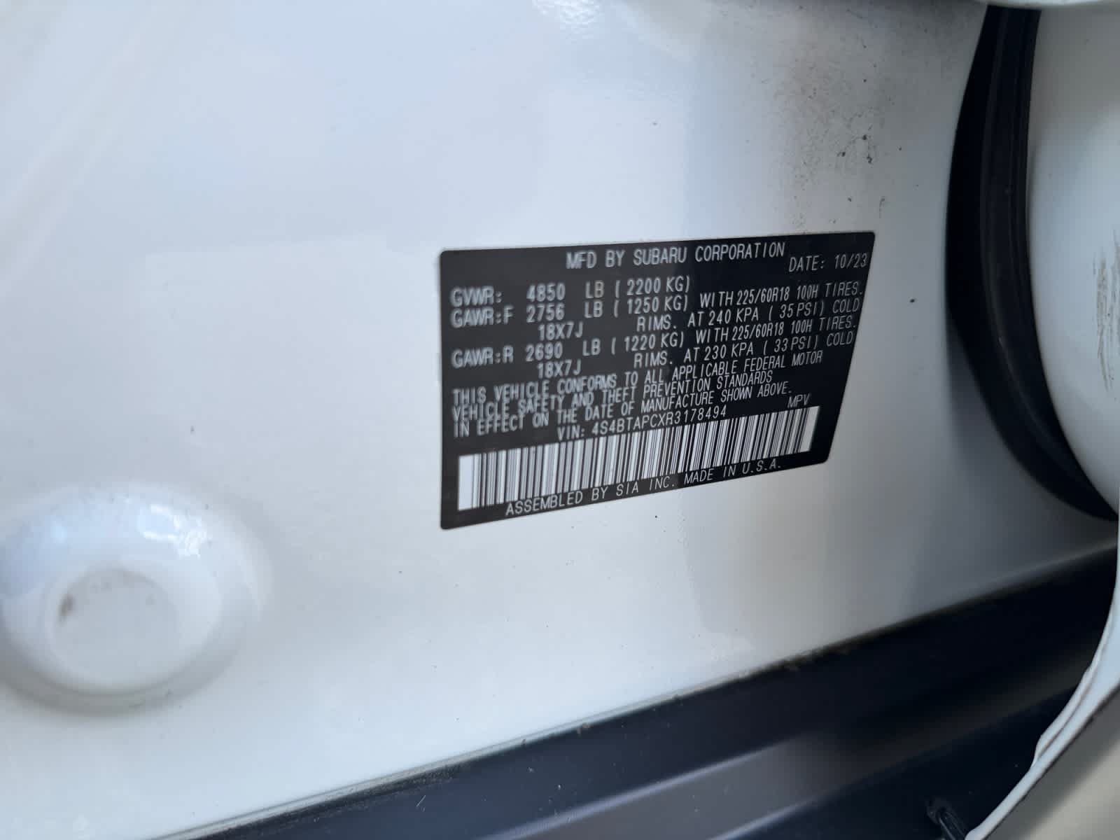 Certified 2024 Subaru Outback Touring AWD/4WD image 16