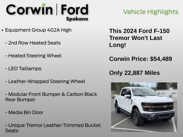 Used 2024 Ford F150 Tremor w/ Equipment Group 402A High AWD/4WD image 13