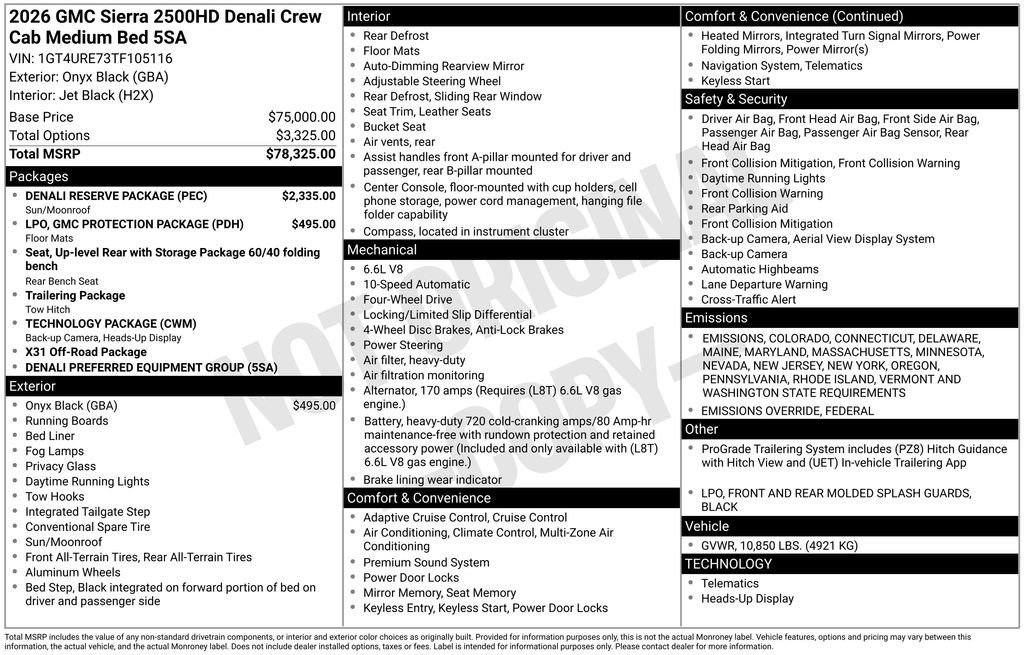 New 2026 GMC Sierra 2500 Denali w/ Denali Reserve Package image 4