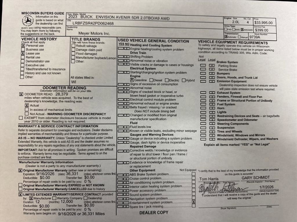 Certified 2023 Buick Envision Avenir image 30