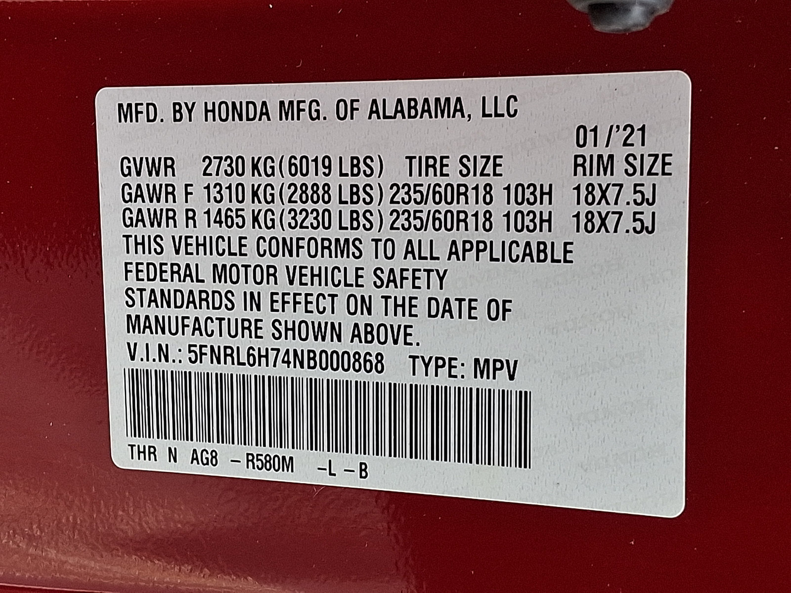 Certified 2022 Honda Odyssey EX-L image 29