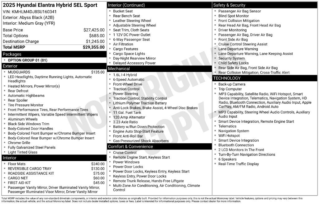 Certified 2025 Hyundai Elantra SEL FWD image 18