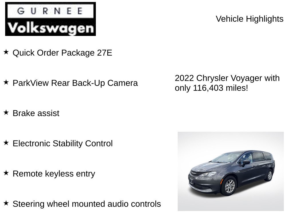 Used 2022 Chrysler Voyager LX FWD image 7