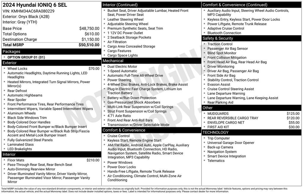 Used 2024 Hyundai Ioniq 6 SEL AWD/4WD image 22