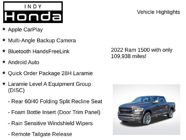 Used 2022 RAM 1500 Laramie w/ Sport Appearance Package AWD/4WD image 8