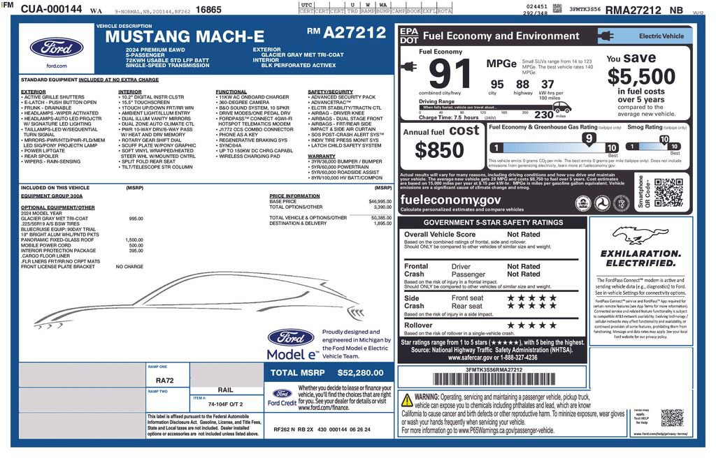 Certified 2024 Ford Mustang Mach-E Premium AWD/4WD image 4