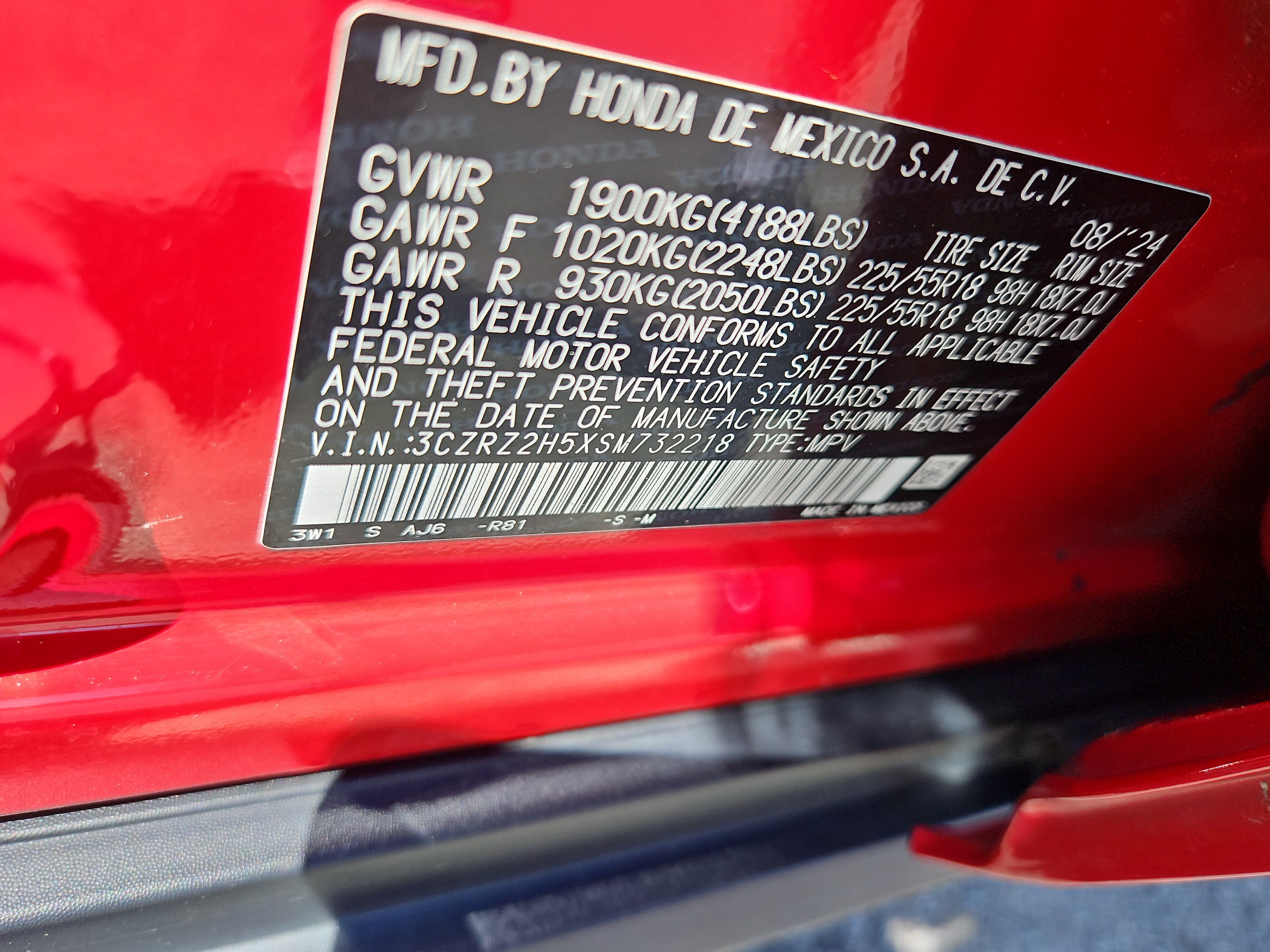 Certified 2025 Honda HR-V Sport image 7