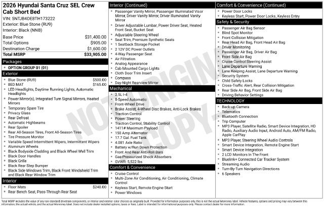 New 2026 Hyundai Santa Cruz SEL FWD image 4