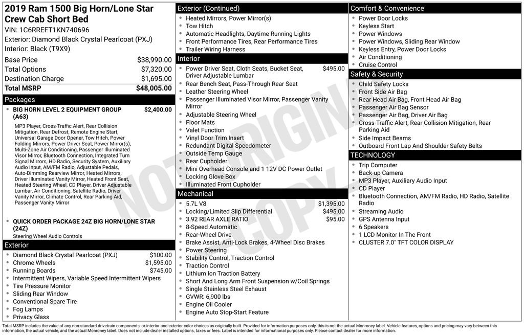 Used 2019 RAM 1500 Big Horn RWD image 5
