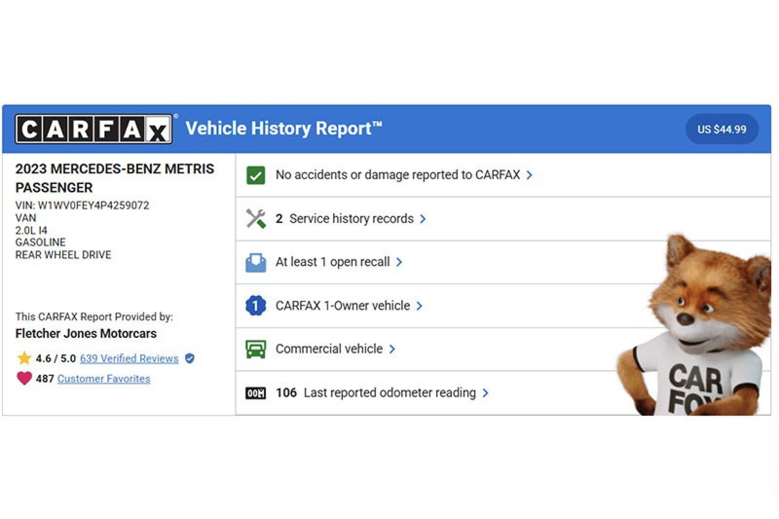 Used 2023 Mercedes-Benz Metris Passenger image 2