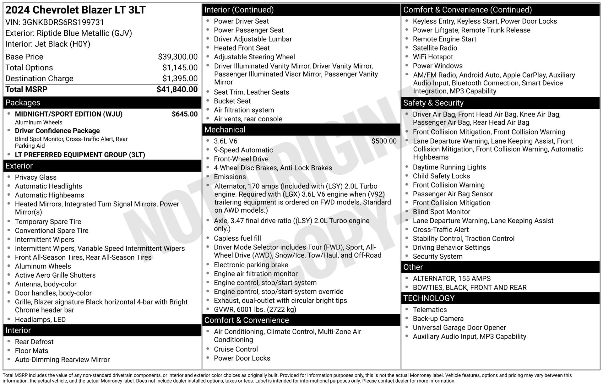 Certified 2024 Chevrolet Blazer LT w/ Midnight/Sport Edition FWD image 4