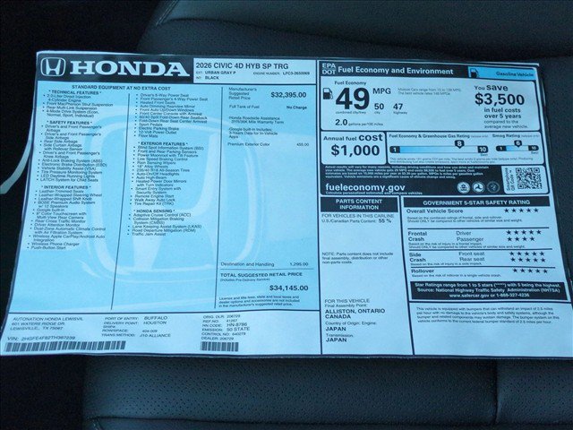 New 2026 Honda Civic Sport Touring image 18