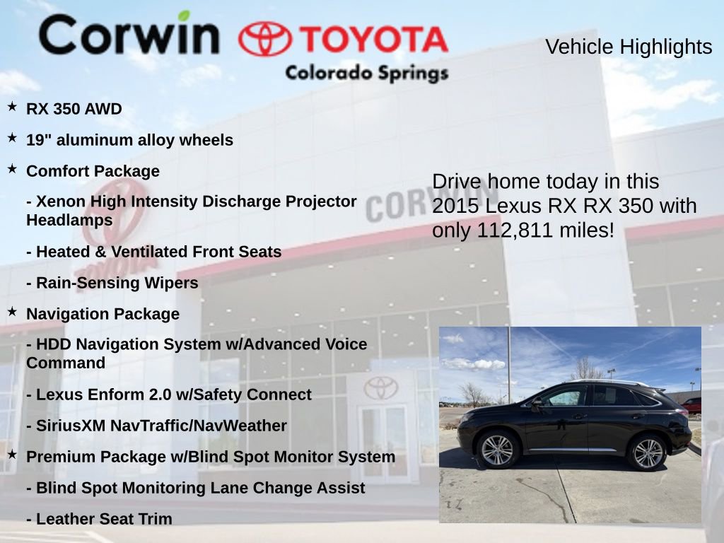 Used 2015 Lexus RX 350 AWD image 7