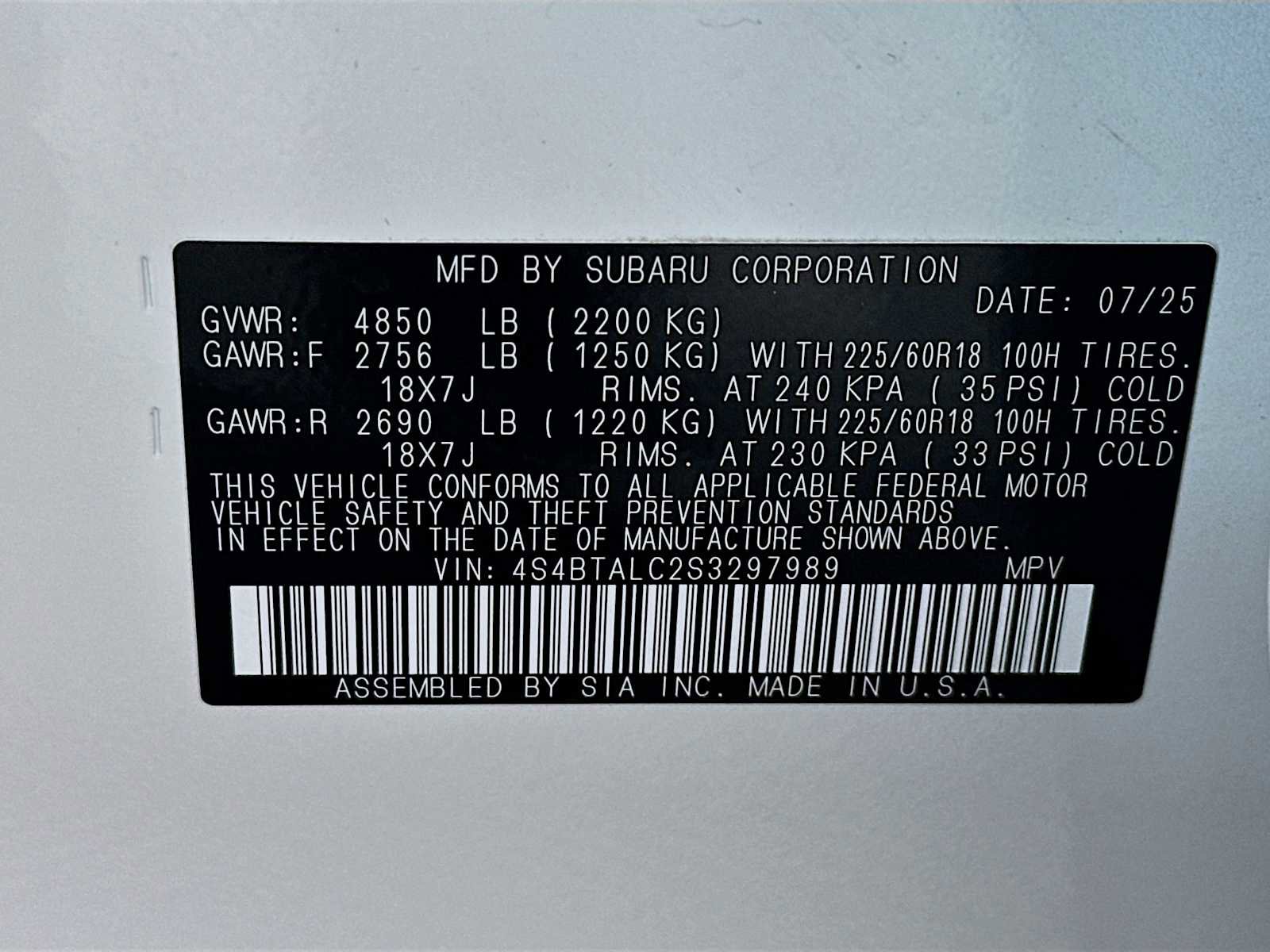 Certified 2025 Subaru Outback Onyx Edition image 30