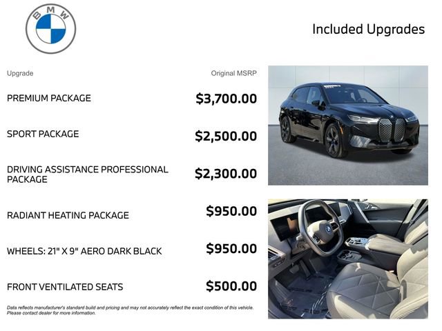 Certified 2024 BMW iX xDrive50 w/ Premium Package AWD/4WD image 3