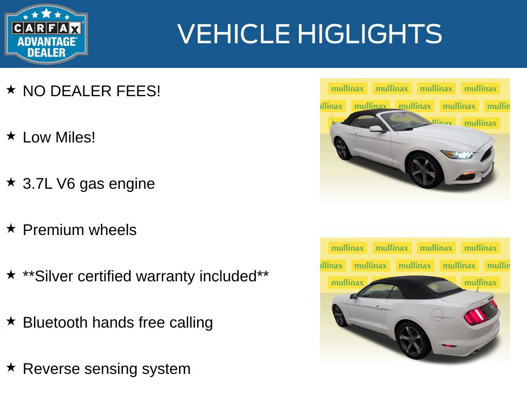 Used 2015 Ford Mustang Convertible w/ Equipment Group 051A RWD image 11