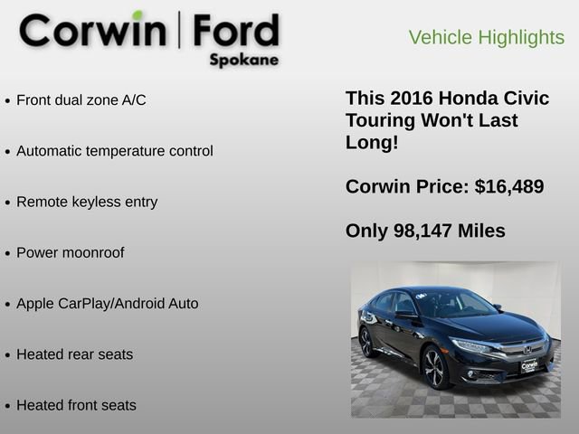 Used 2016 Honda Civic Touring image 6